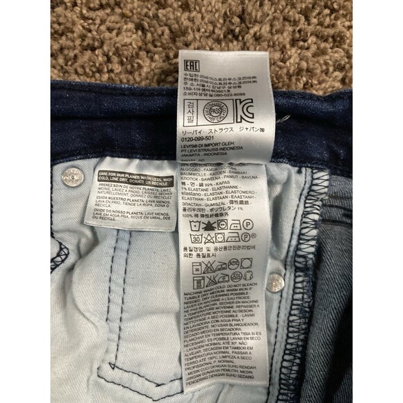 Levis 511 Slim Fit  Jeans Mens 29 x 30 Dark Wash Blue Denim - Picture 10 of 11